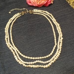 3 strand freshwater pearl necklace
